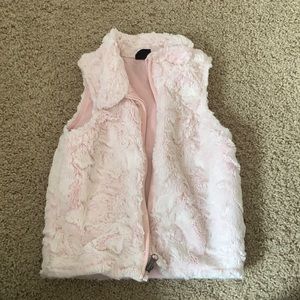 Northface 4T pink fur vest
